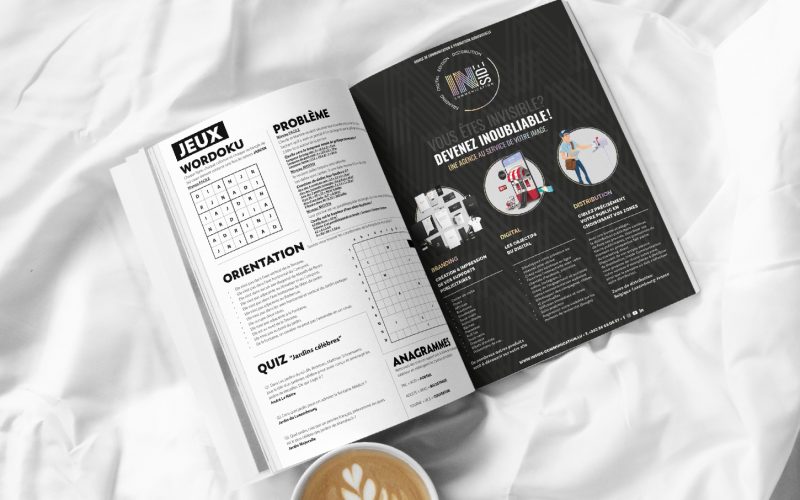 Image d'un magazine à la page des jeux.